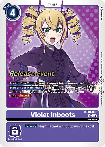 Violet Inboots [BT18-093] [Release Special Booster Ver.2.0 Pre-Release Cards] | Clutch Gaming