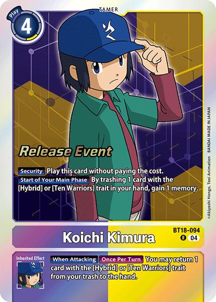 Koichi Kimura [BT18-094] [Release Special Booster Ver.2.0 Promos] | Clutch Gaming