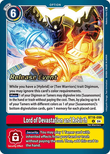 Lord of Devastation and Rebirth [BT18-096] [Release Special Booster Ver.2.0 Pre-Release Cards] | Clutch Gaming