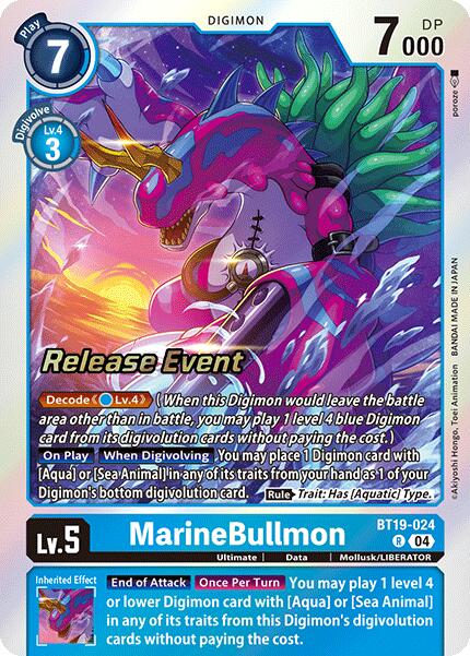 MarineBullmon [BT19-024] [Release Special Booster Ver.2.0 Pre-Release Cards] | Clutch Gaming