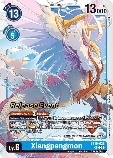 Xiangpengmon [BT19-028] [Release Special Booster Ver.2.0 Pre-Release Cards] | Clutch Gaming