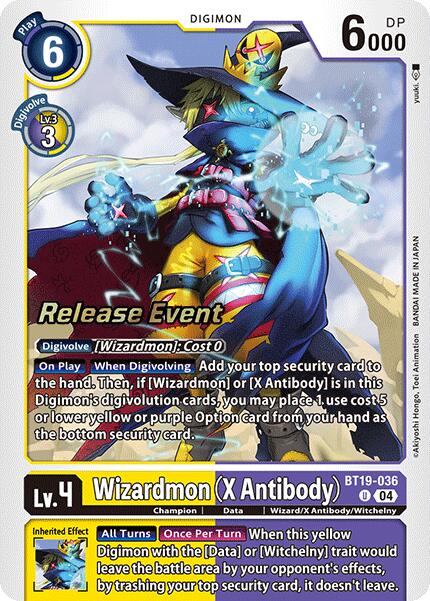 Wizardmon [BT19-036] (X Antibody) [Release Special Booster 2.0 Pre-Release Cards] | Clutch Gaming