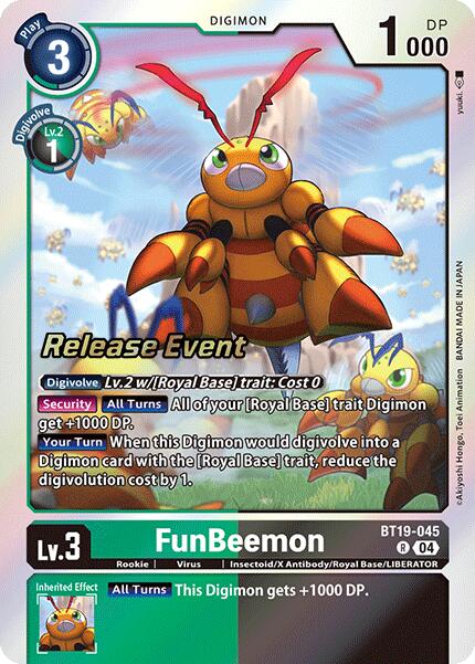 FunBeemon [BT19-045] [Release Special Booster Ver.2.0 Promos] | Clutch Gaming