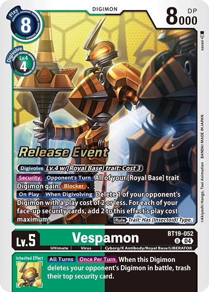 Vespamon [BT19-052] [Release Special Booster Ver.2.0 Pre-Release Cards] | Clutch Gaming