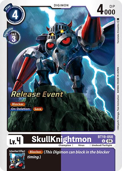 SkullKnightmon [BT19-058] [Release Special Booster Ver.2.0 Pre-Release Cards] | Clutch Gaming