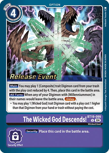 The Wicked God Descends! [BT19-099] [Release Special Booster Ver.2.0 Pre-Release Cards] | Clutch Gaming