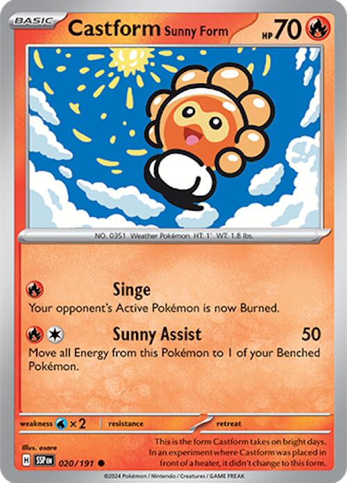 Castform Sunny Form (020/191) [Scarlet & Violet: Surging Sparks] | Clutch Gaming