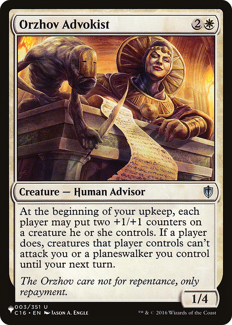 Orzhov Advokist [The List Reprints] | Clutch Gaming