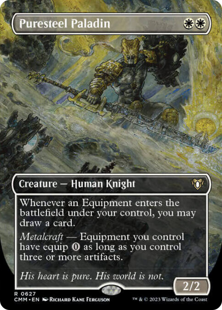 Puresteel Paladin (Borderless Alternate Art) [Commander Masters] | Clutch Gaming