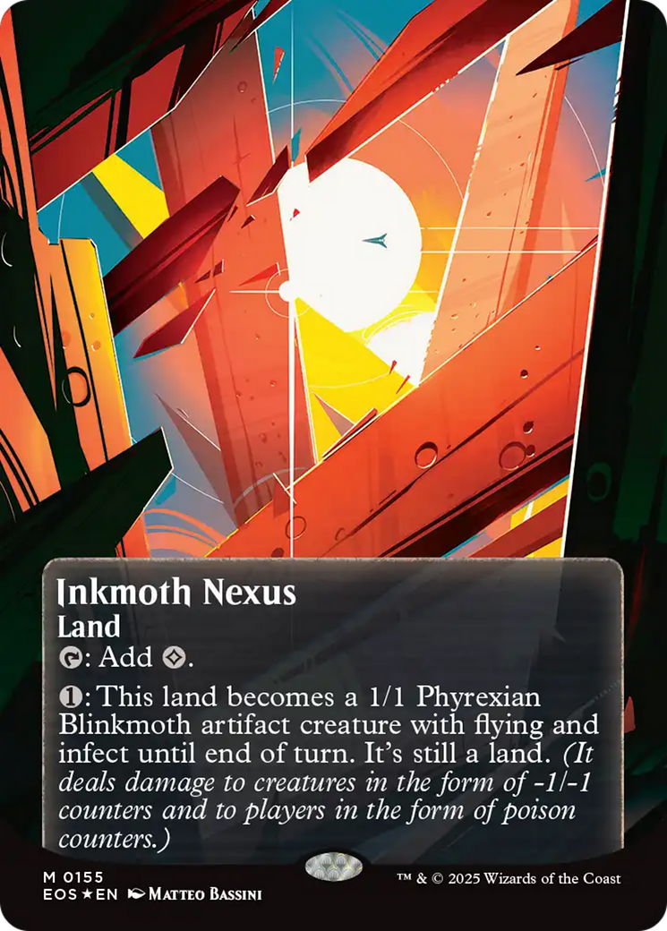 Inkmoth Nexus (0155) (Borderless) (Galaxy Foil) [Edge of Eternities: Stellar Sights] | Clutch Gaming