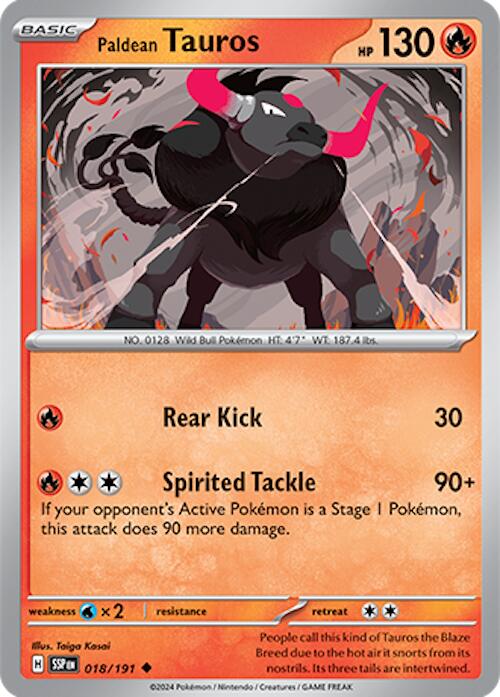 Paldean Tauros (018/191) [Scarlet & Violet: Surging Sparks] | Clutch Gaming