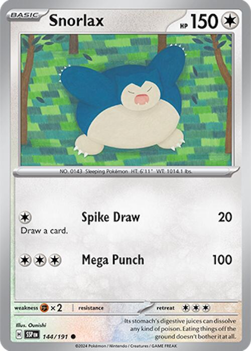 Snorlax (144/191) [Scarlet & Violet: Surging Sparks] | Clutch Gaming