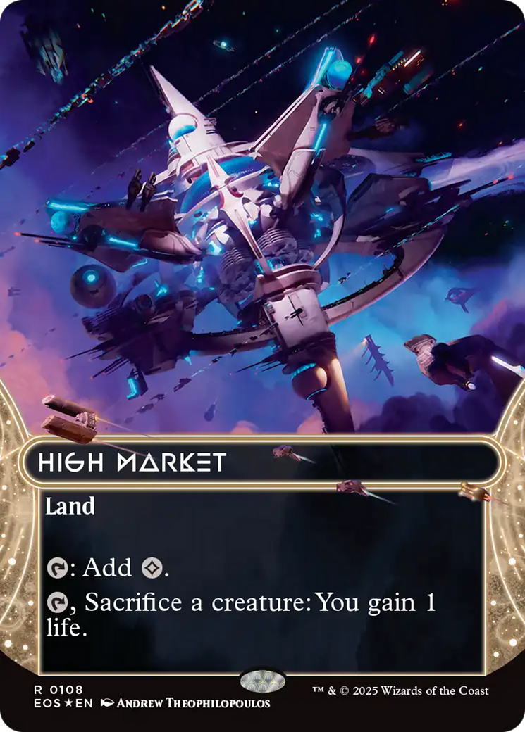 High Market (0108) (Borderless) (Galaxy Foil) [Edge of Eternities: Stellar Sights] | Clutch Gaming