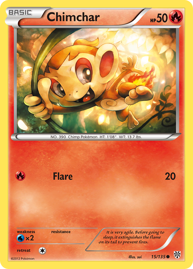 Chimchar (15/135) [Black & White: Plasma Storm] | Clutch Gaming
