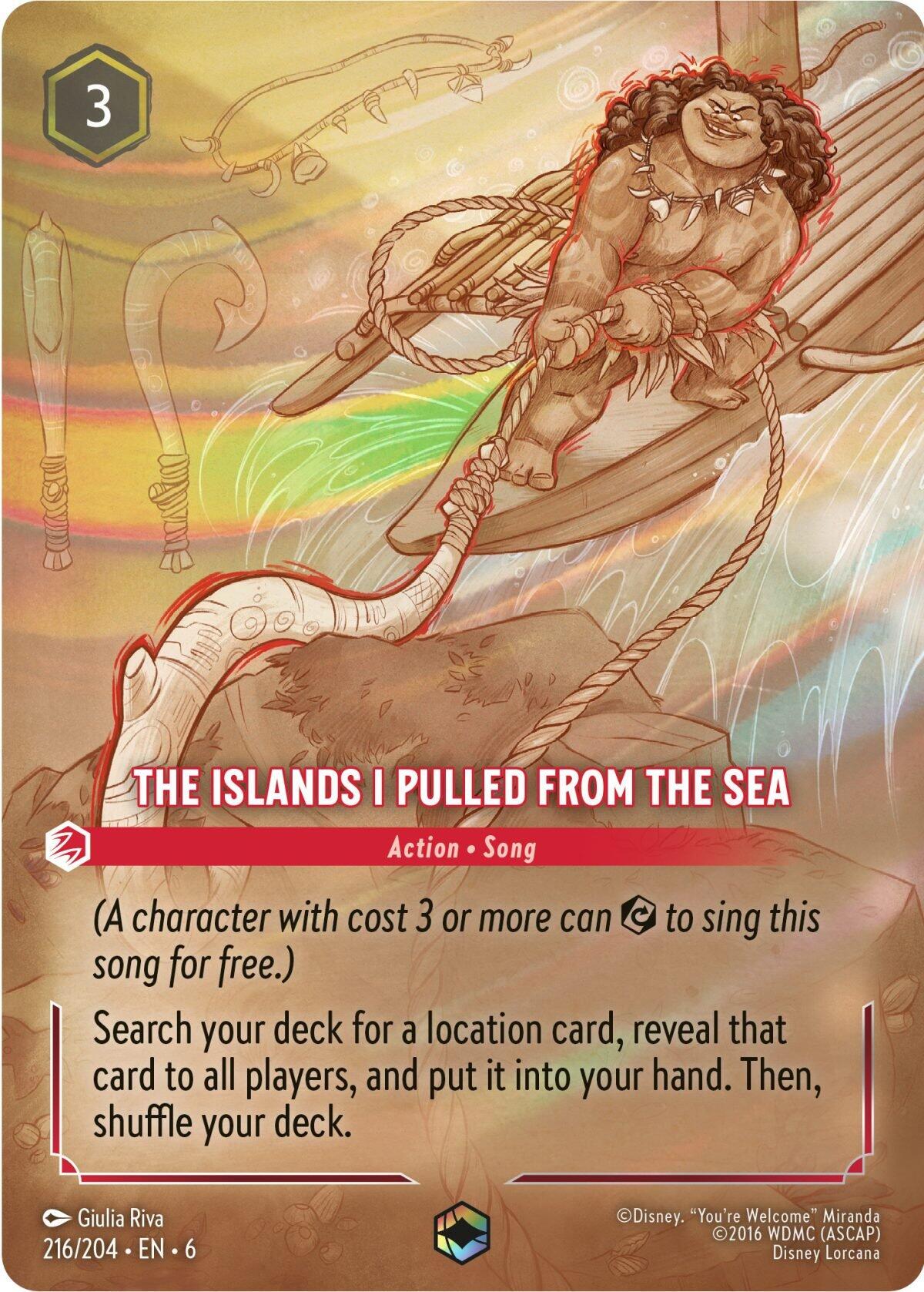 The Islands I Pulled From The Sea (Enchanted) (216/204) [Azurite Sea] | Clutch Gaming