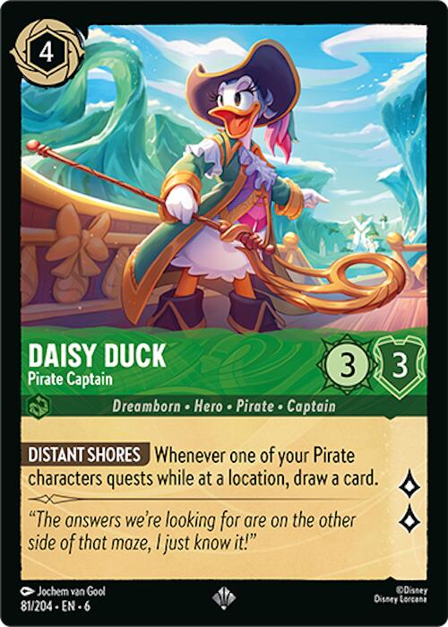 Daisy Duck - Pirate Captain (81/204) [Azurite Sea] | Clutch Gaming