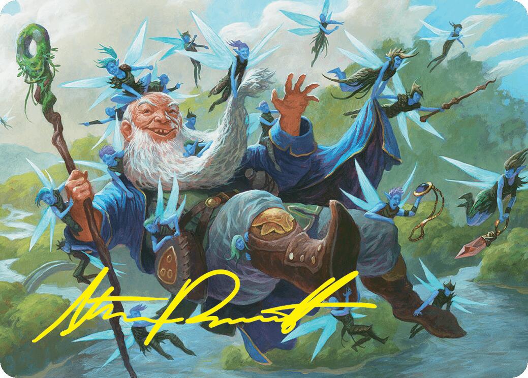 Mischievous Mystic Art Card (7/54) (Gold-Stamped Signature) [Foundations Art Series] | Clutch Gaming