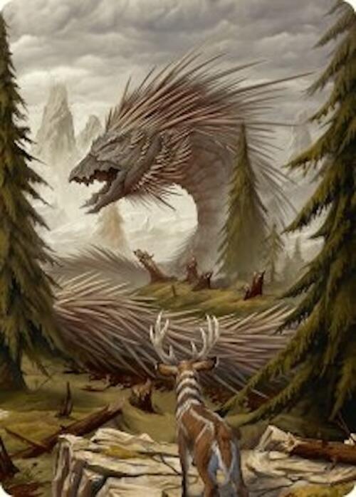 Quilled Greatwurm Art Card (44/54) [Foundations Art Series] | Clutch Gaming
