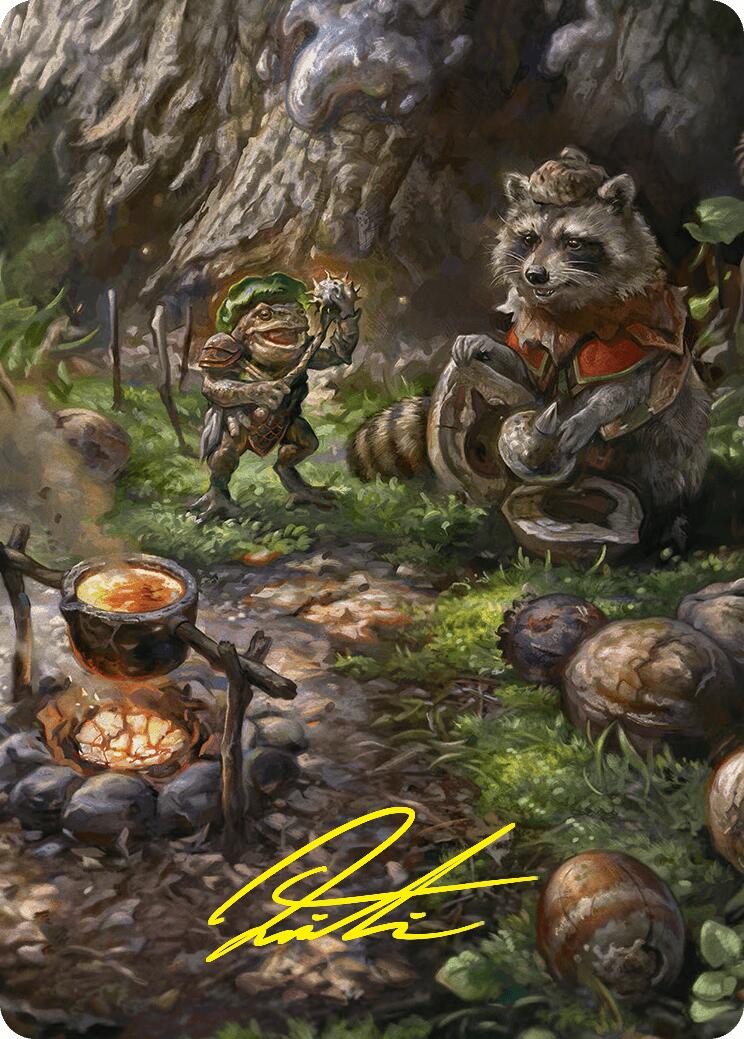 Sylvan Scavenging Art Card (46/54) (Gold-Stamped Signature) [Foundations Art Series] | Clutch Gaming