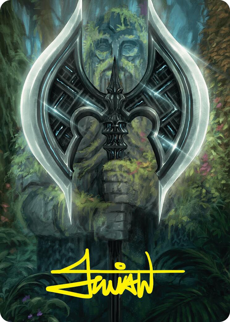Leyline Axe Art Card (49/54) (Gold-Stamped Signature) [Foundations Art Series] | Clutch Gaming