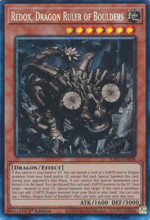 Redox, Dragon Ruler of Boulders (CR) [RA03-EN008] Prismatic Collector's Rare | Clutch Gaming