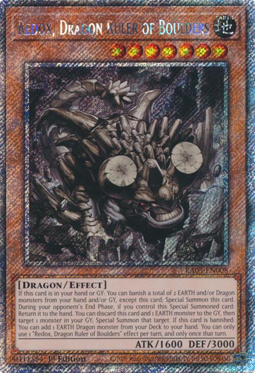 Redox, Dragon Ruler of Boulders (Platinum Secret Rare) [RA03-EN008] Platinum Secret Rare | Clutch Gaming