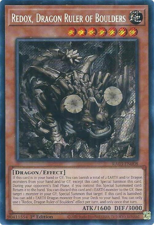 Redox, Dragon Ruler of Boulders (Secret Rare) [RA03-EN008] Secret Rare | Clutch Gaming