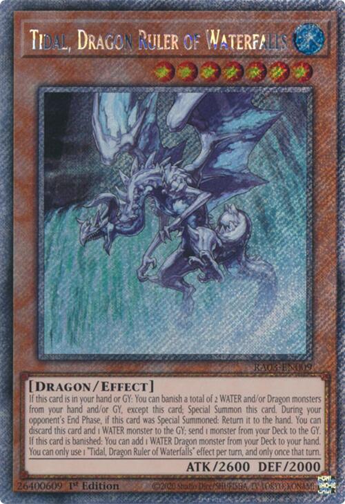 Tidal, Dragon Ruler of Waterfalls (Platinum Secret Rare) [RA03-EN009] Platinum Secret Rare | Clutch Gaming