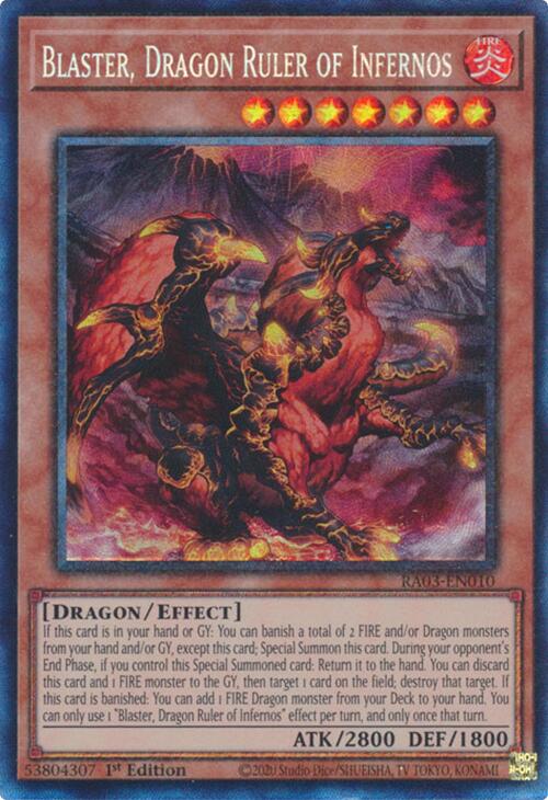 Blaster, Dragon Ruler of Infernos (CR) [RA03-EN010] Prismatic Collector's Rare | Clutch Gaming