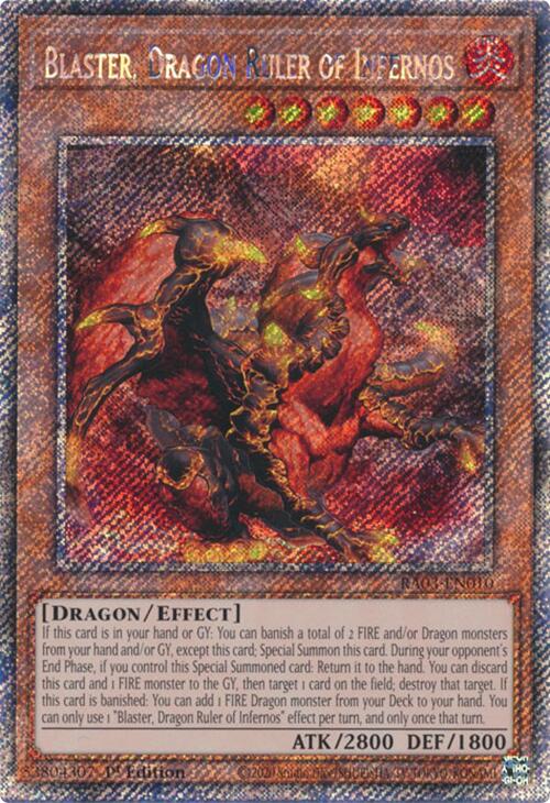 Blaster, Dragon Ruler of Infernos (Platinum Secret Rare) [RA03-EN010] Platinum Secret Rare | Clutch Gaming