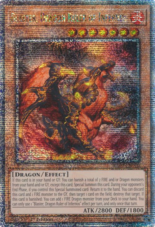 Blaster, Dragon Ruler of Infernos (Quarter Century Secret Rare) [RA03-EN010] Quarter Century Secret Rare | Clutch Gaming