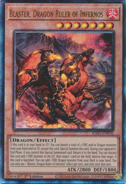 Blaster, Dragon Ruler of Infernos (UTR) [RA03-EN010] Prismatic Ultimate Rare | Clutch Gaming