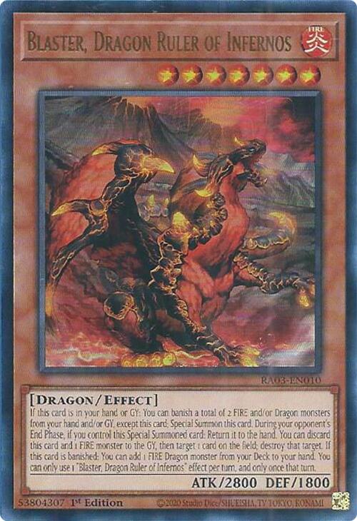 Blaster, Dragon Ruler of Infernos (UR) [RA03-EN010] Ultra Rare | Clutch Gaming