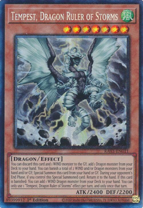 Tempest, Dragon Ruler of Storms (CR) [RA03-EN011] Prismatic Collector's Rare | Clutch Gaming
