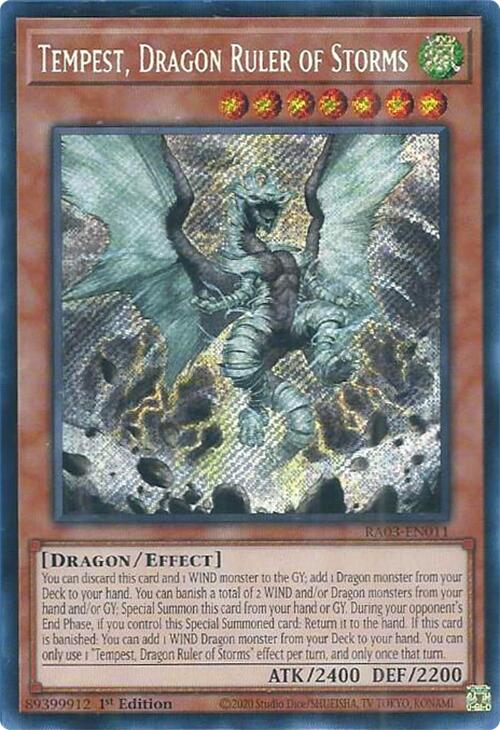 Tempest, Dragon Ruler of Storms (Secret Rare) [RA03-EN011] Secret Rare | Clutch Gaming