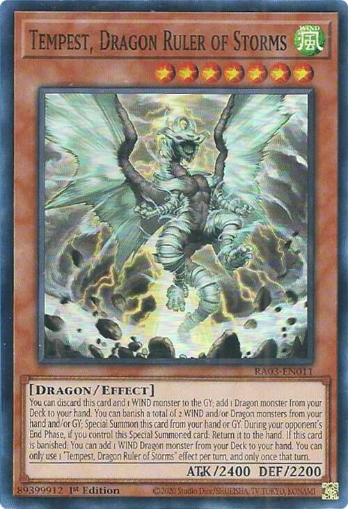 Tempest, Dragon Ruler of Storms [RA03-EN011] Super Rare | Clutch Gaming