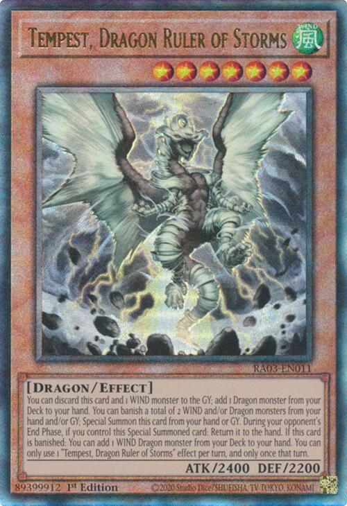 Tempest, Dragon Ruler of Storms (UTR) [RA03-EN011] Prismatic Ultimate Rare | Clutch Gaming