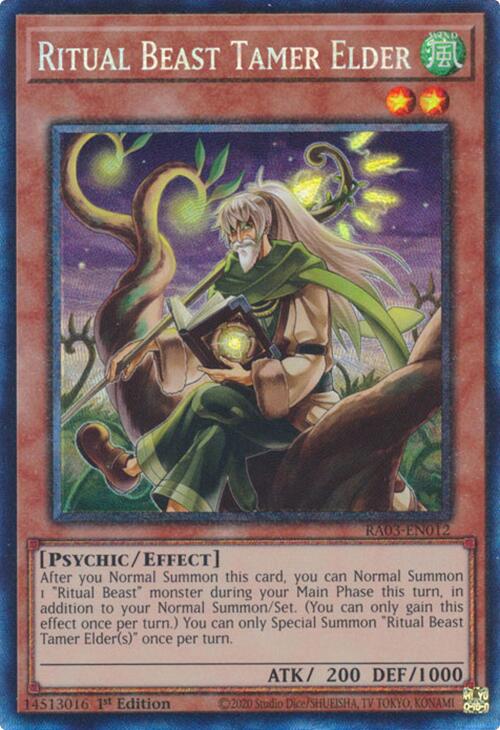 Ritual Beast Tamer Elder (CR) [RA03-EN012] Prismatic Collector's Rare | Clutch Gaming