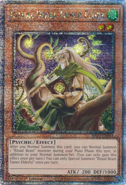 Ritual Beast Tamer Elder (Quarter Century Secret Rare) [RA03-EN012] Quarter Century Secret Rare | Clutch Gaming