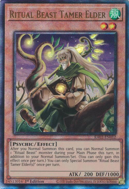 Ritual Beast Tamer Elder (UTR) [RA03-EN012] Prismatic Ultimate Rare | Clutch Gaming