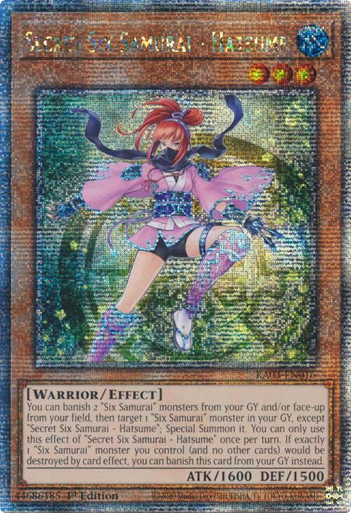 Secret Six Samurai - Hatsume (Quarter Century Secret Rare) [RA03-EN016] Quarter Century Secret Rare | Clutch Gaming