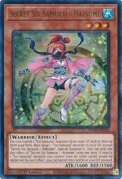 Secret Six Samurai - Hatsume (UR) [RA03-EN016] Ultra Rare | Clutch Gaming