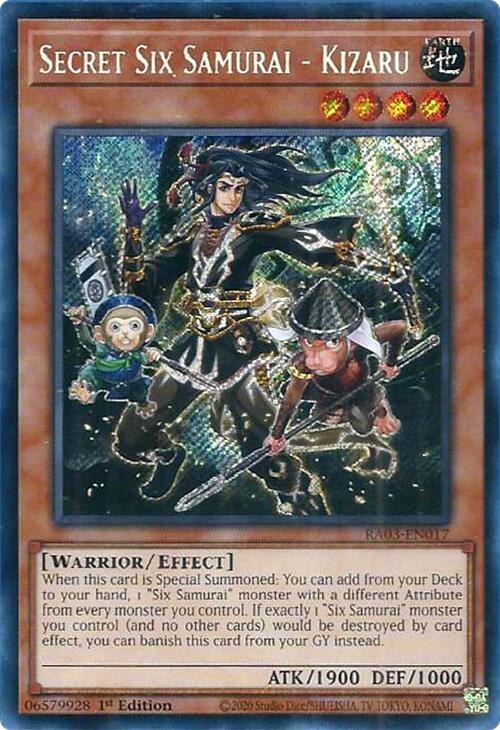 Secret Six Samurai - Kizaru (Secret Rare) [RA03-EN017] Secret Rare | Clutch Gaming