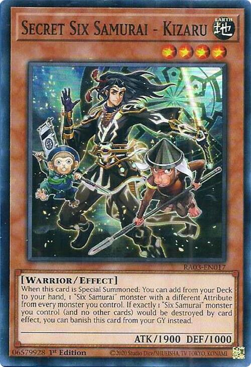 Secret Six Samurai - Kizaru [RA03-EN017] Super Rare | Clutch Gaming