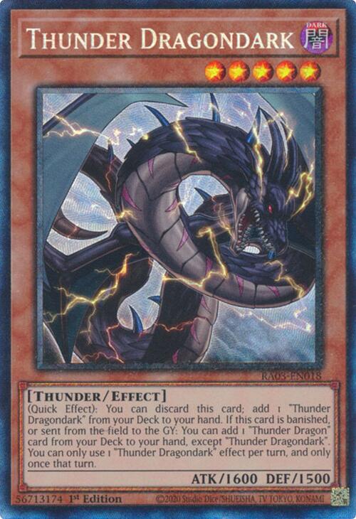 Thunder Dragondark (CR) [RA03-EN018] Prismatic Collector's Rare | Clutch Gaming