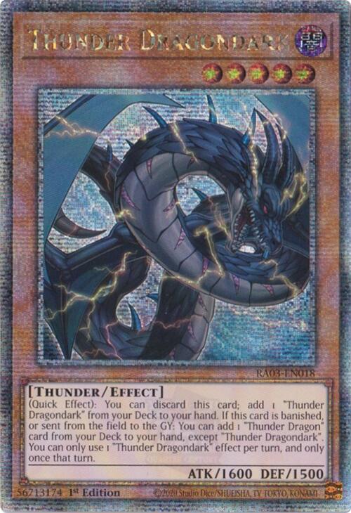 Thunder Dragondark (Quarter Century Secret Rare) [RA03-EN018] Quarter Century Secret Rare | Clutch Gaming