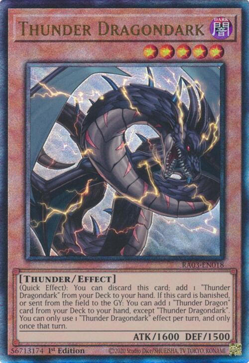 Thunder Dragondark (UTR) [RA03-EN018] Prismatic Ultimate Rare | Clutch Gaming