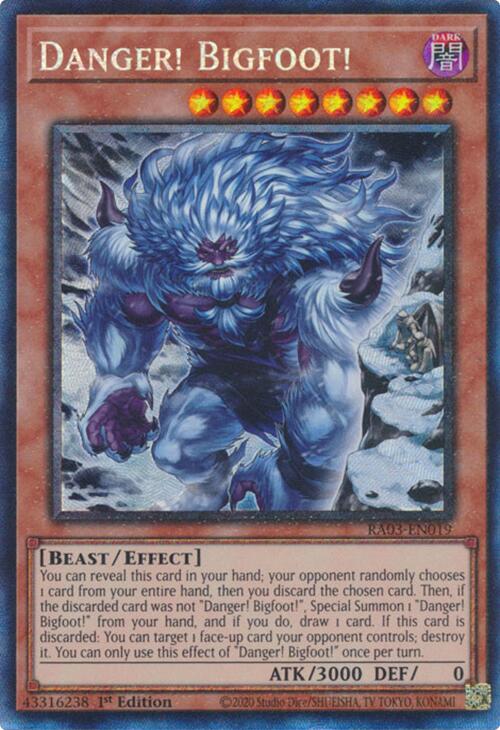 Danger! Bigfoot! (Alternate Art) (CR) [RA03-EN019] Prismatic Collector's Rare | Clutch Gaming