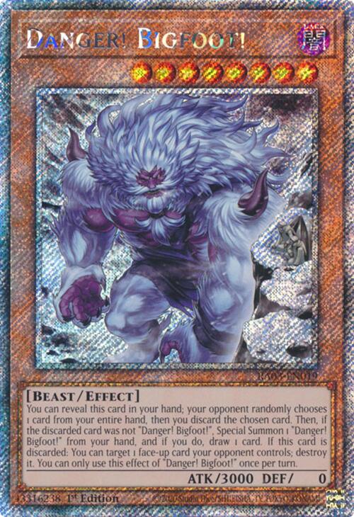 Danger! Bigfoot! (Alternate Art) (Platinum Secret Rare) [RA03-EN019] Platinum Secret Rare | Clutch Gaming