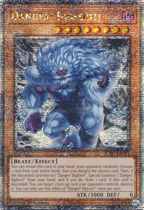 Danger! Bigfoot! (Alternate Art) (Quarter Century Secret Rare) [RA03-EN019] Quarter Century Secret Rare | Clutch Gaming